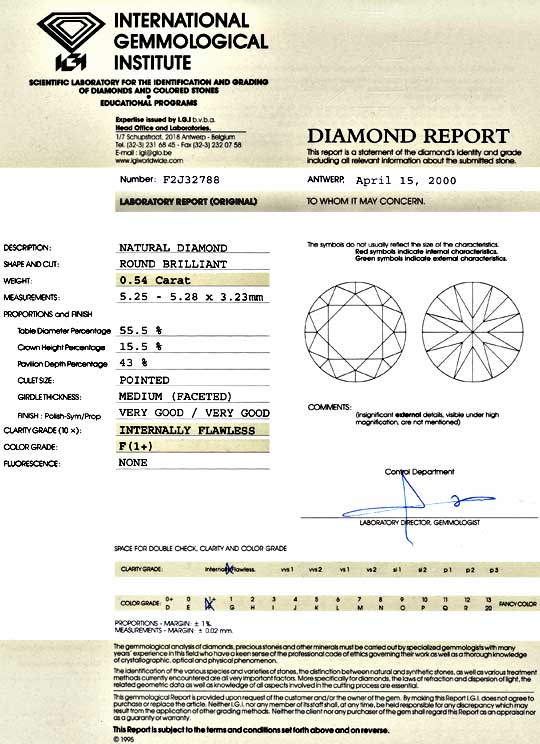 Foto 9 - Diamant 0,54 Brillant IGI Lupenrein Top Wesselton Plus, D5147