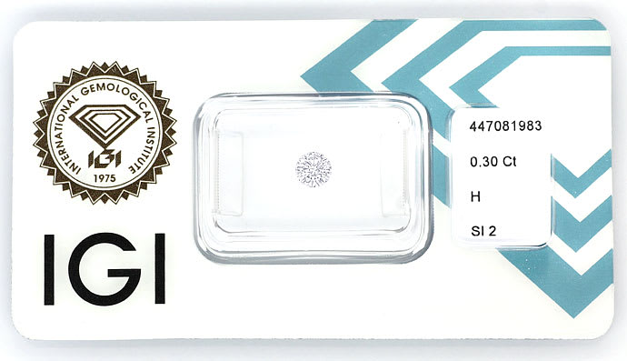 Foto 1 - Diamant 0,30ct Wesselton SI IGI Gutachten 3ex, D7030