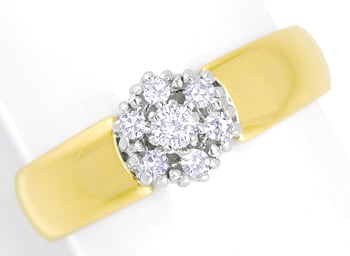 Foto 1 - Stilvoller Goldring mit lupenreinen Diamanten, S2720