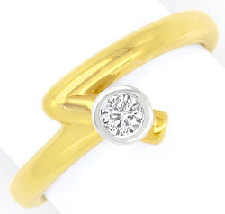 Foto 1 - Designer-Brillant-Diamant-Ring Gelbgold-Weißgold, S3923