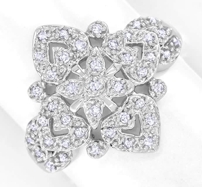 Foto 2 - Prächtiger Damenring 43 Diamanten 14K Weißgold, S5601